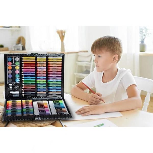 168PCS Kids Art Set Drawing, Painting, Crayons, Pencils & More Multi-functional Art Supplies for Creative Learning
